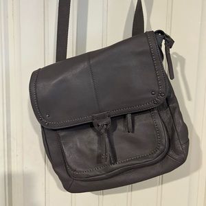 The Sak Gray Leather Convertible Backpack/Crossbody